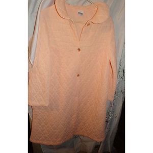 vintage Montgomery Ward quilted robe housecoat 1960 era peach sz medium